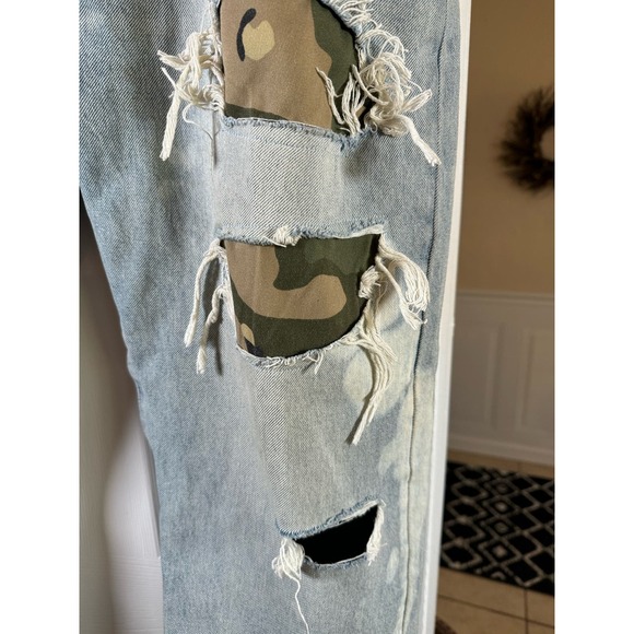 LEVIS Mens Premium Big E Hi-Ball ROLL Jeans Stretch Denim Tapered Camo Shred 42 - Picture 6 of 16